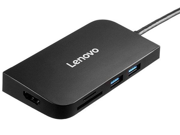 هاب تایپ‌سی با 7 پورت لنوو Lenovo 7 in 1 Type C HUB Adapter S707